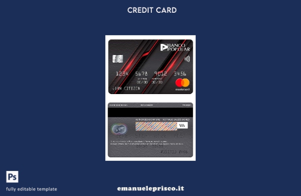 stile verificato Portogallo Banco Modello di mastercard bancario popolare